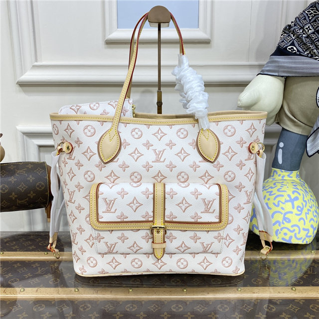 Louis Vuitton Neverfull MM Autres Toiles Monogram White M20921 Louis Vuitton Neverfull MM Autres Toiles Monogram White M20921