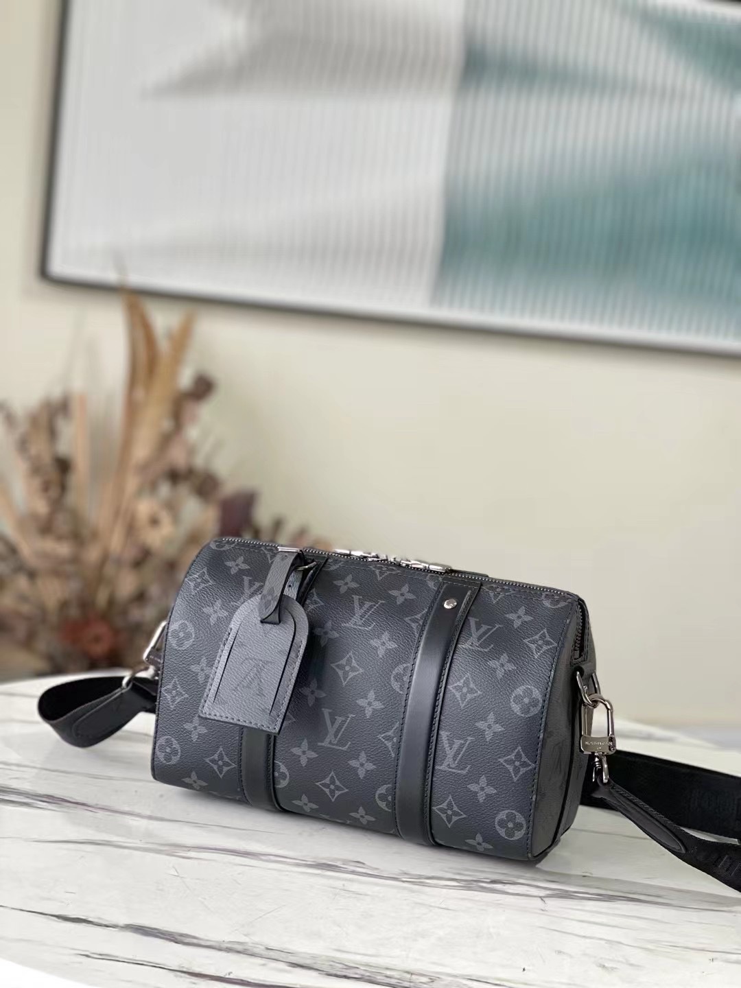 LOUIS VUITTON Travel Bag gray LOUIS VUITTON Travel Bag gray