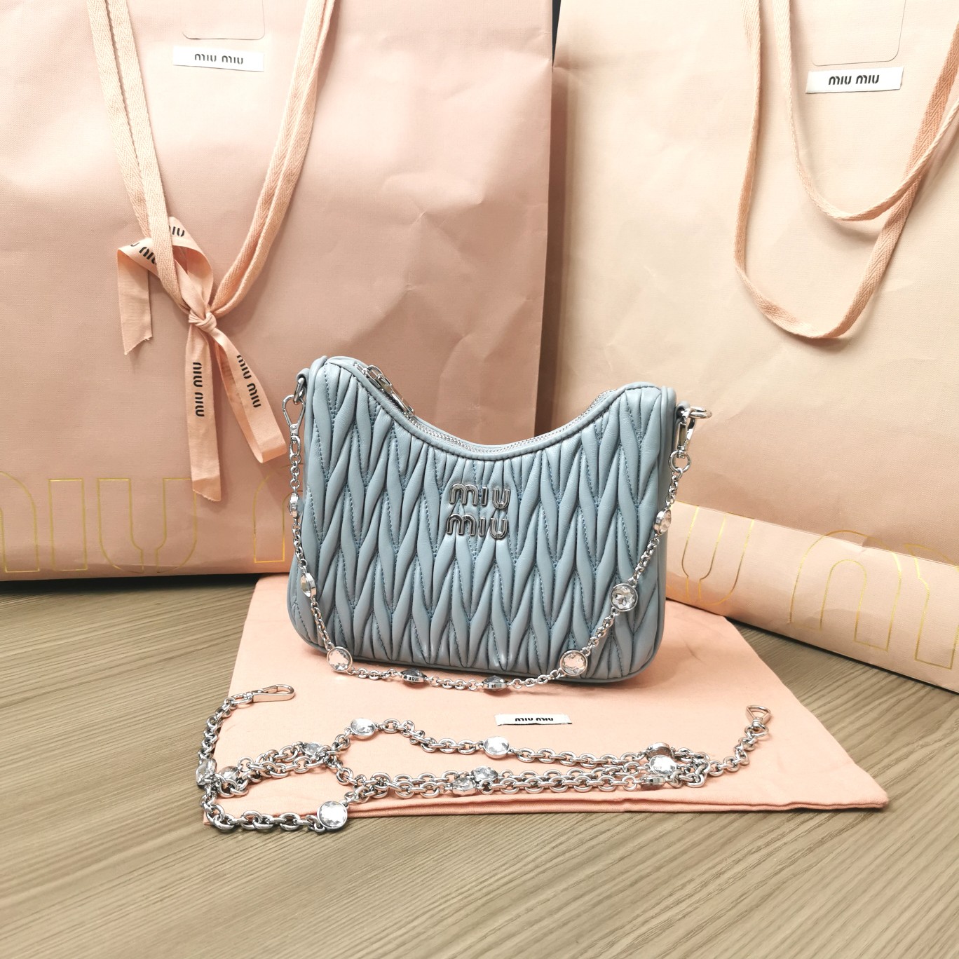 MIUMIU HANDBAG BLUE MIUMIU HANDBAG BLUE