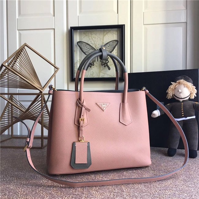 Prada Medium Double Textured-leather Tote (Varied Colors) Prada Medium Double Textured-leather Tote (Varied Colors)