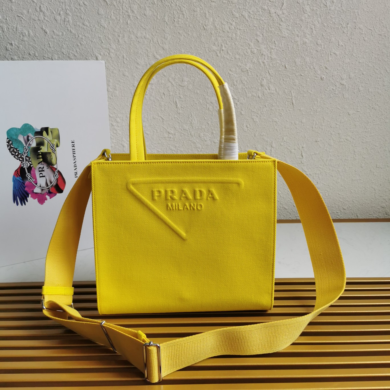 PRADA HANDBAG TOTE yellow PRADA HANDBAG TOTE yellow