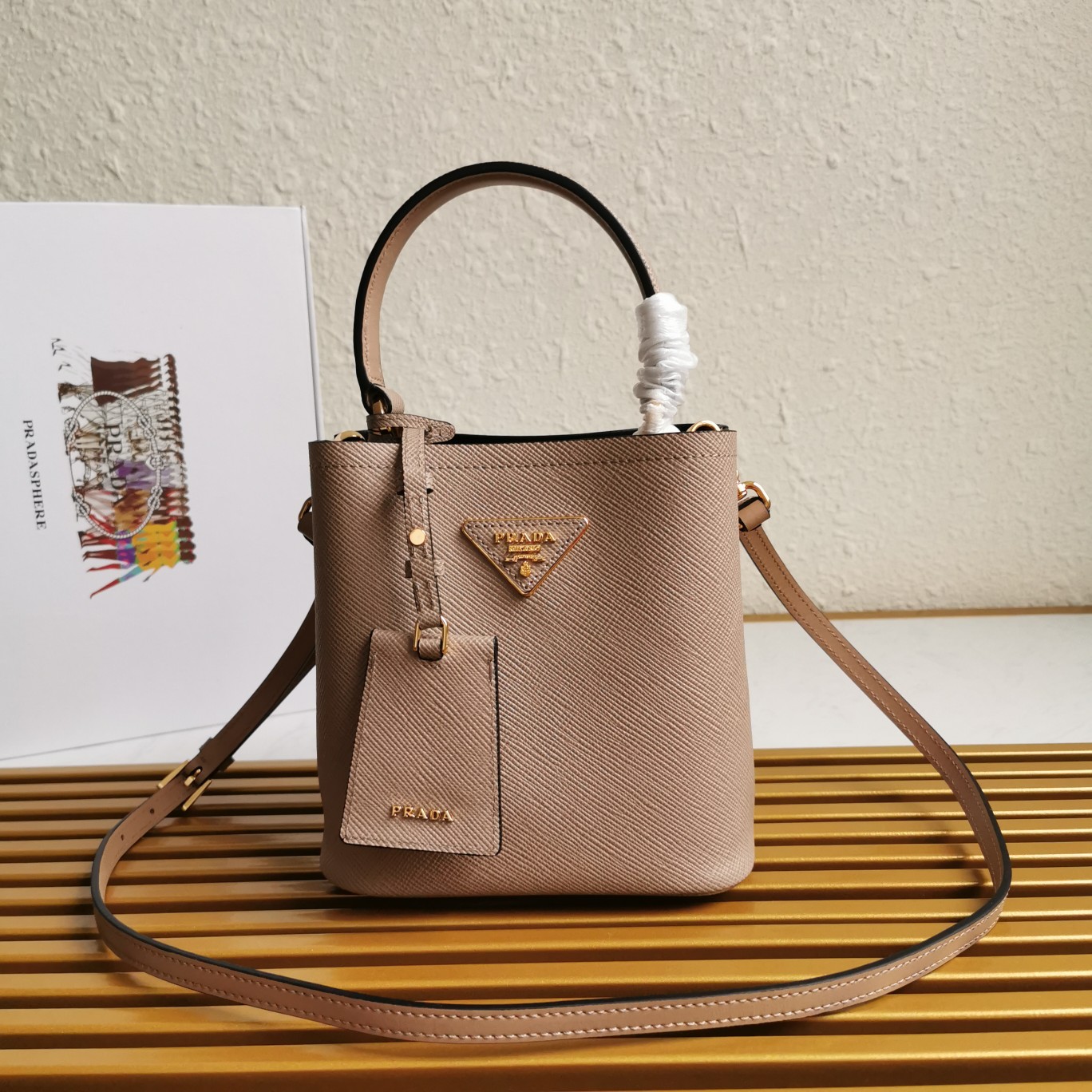 PRADA HANDBAG DOUBLE khaki PRADA HANDBAG DOUBLE khaki
