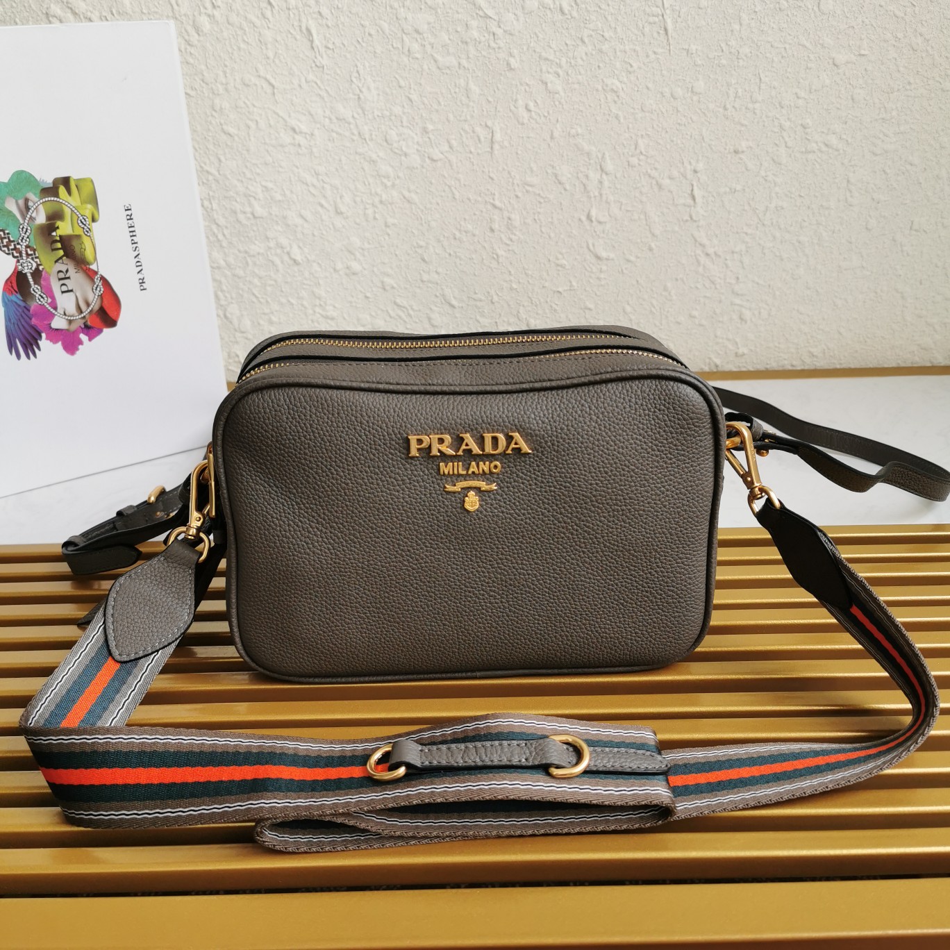 PRADA CROSSBODY BAG gray PRADA CROSSBODY BAG gray