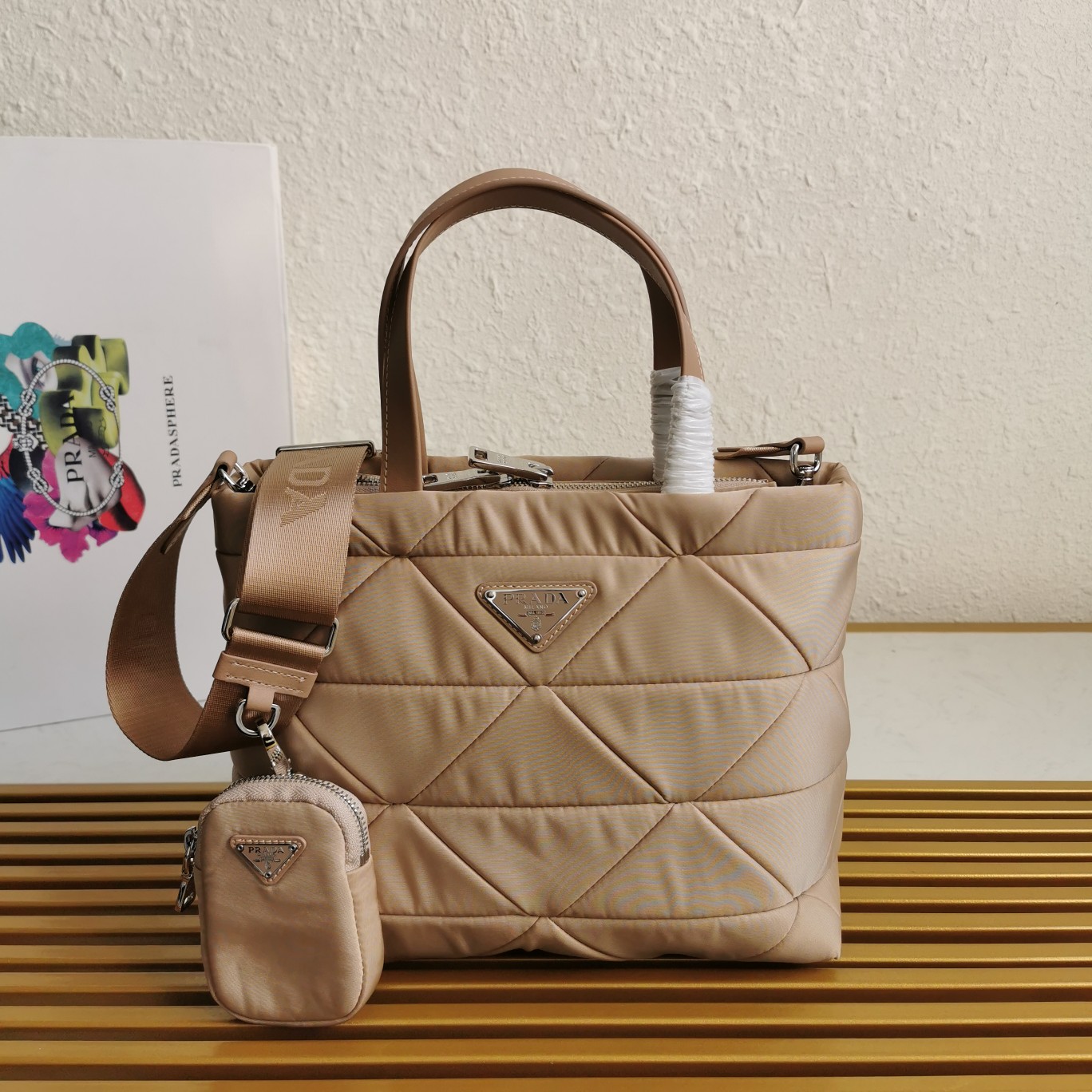 PRADA HANDBAG TOTE khaki PRADA HANDBAG TOTE khaki