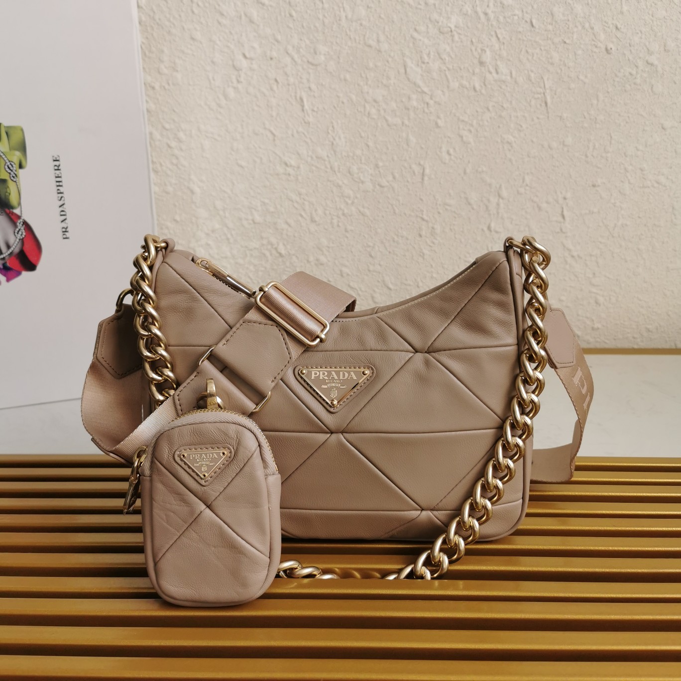 PRADA HANDBAG khaki PRADA HANDBAG khaki