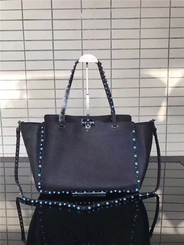 Valentino Rockstud Rolling Black with turquoise stone Valentino Rockstud Rolling Black with turquoise stone