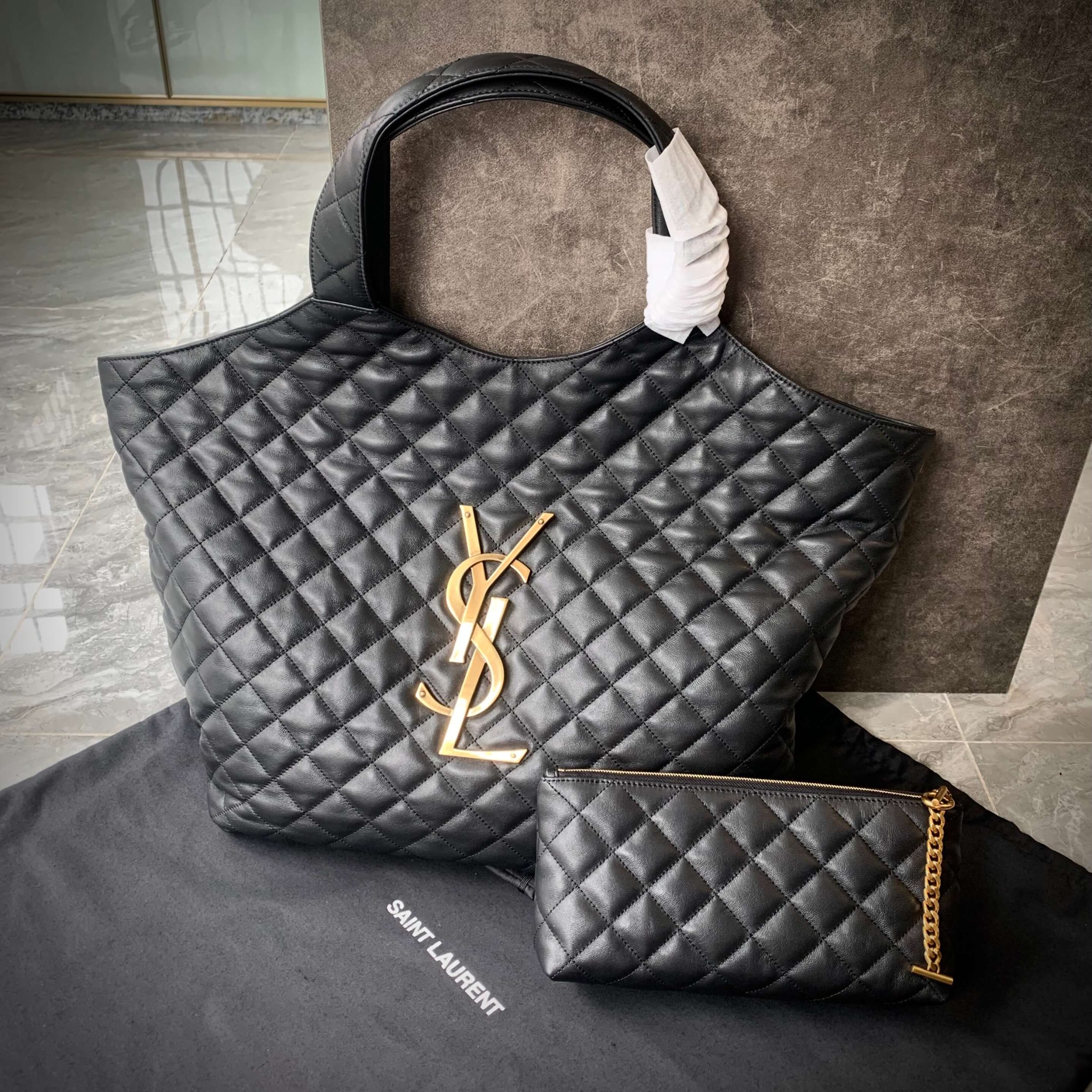 YSL Icare Maxi Shopping Bag In Quilted Lambskin YSL Icare Maxi Shopping Bag In Quilted Lambskin