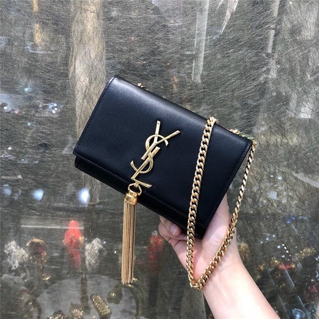 YSL Mini Kate Bag With Tassel Smooth Leather / Gold YSL Mini Kate Bag With Tassel Smooth Leather / Gold