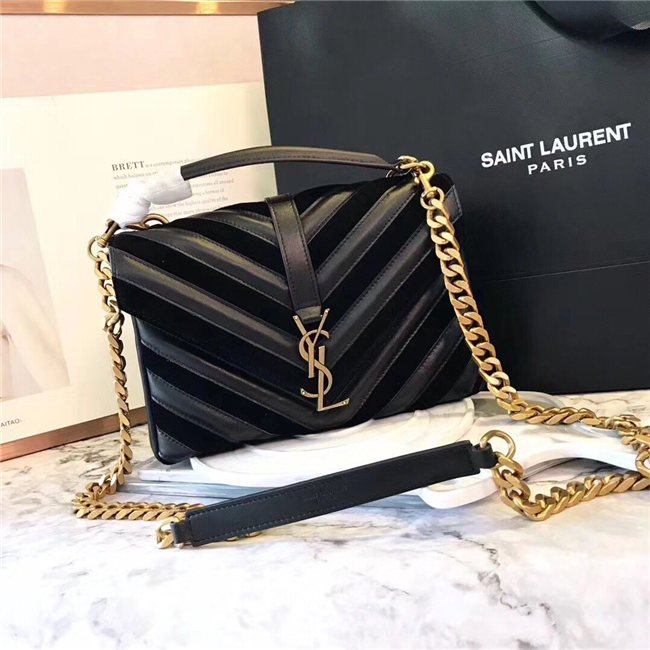 Yves Saint Laurent Medium Quilted Leather & Suede Shoulder Bag (Varied Colors) Yves Saint Laurent Medium Quilted Leather & Suede Shoulder Bag (Varied Colors)