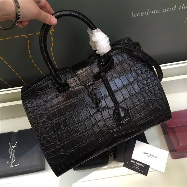Yves Saint Laurent Small Cabas YSL Bag Crocodile Embossed (Varied Colors) Yves Saint Laurent Small Cabas YSL Bag Crocodile Embossed (Varied Colors)