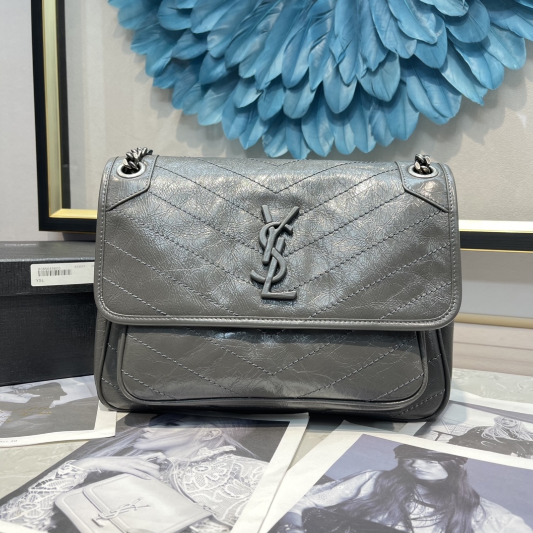 YVES SAINT LAURENT HANDBAG Gray YVES SAINT LAURENT HANDBAG Gray