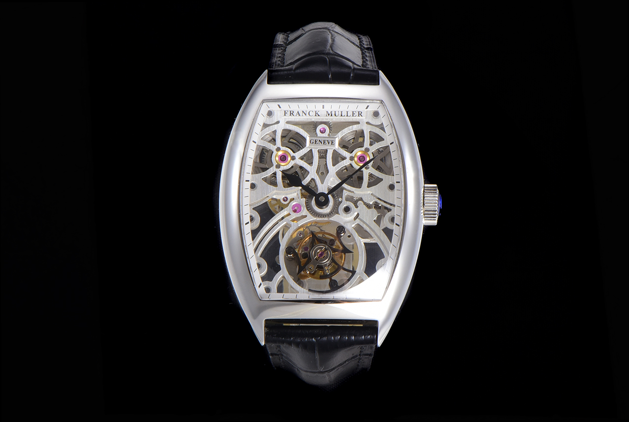Franck Muller 55.3 * 39CINTR É E CURVEX series hollow tourbillon watch Franck Muller 55.3 * 39CINTR É E CURVEX series hollow tourbillon watch