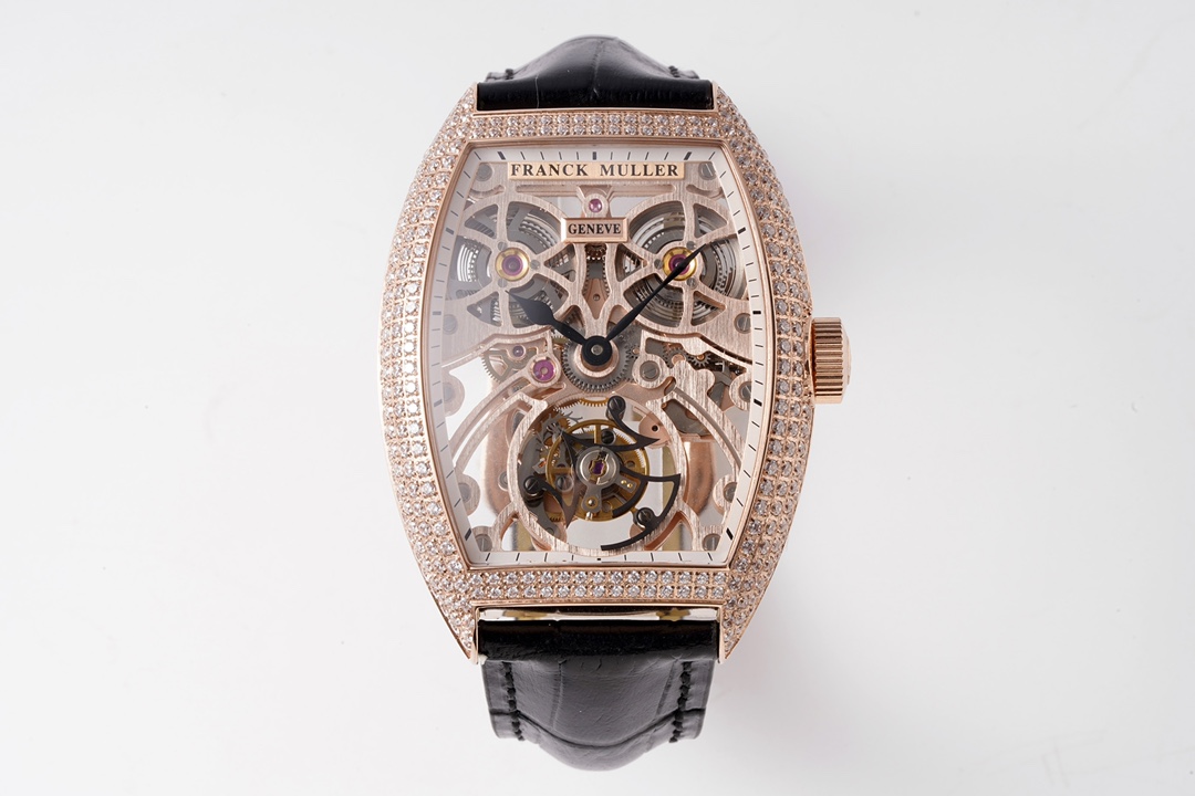 Franck Muller 55.3 * 39CINTR É E CURVEX series hollow tourbillon watch Franck Muller 55.3 * 39CINTR É E CURVEX series hollow tourbillon watch
