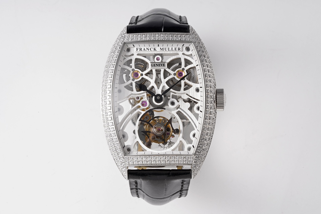 Franck Muller 55.3 * 39CINTR É E CURVEX series hollow tourbillon watch Franck Muller 55.3 * 39CINTR É E CURVEX series hollow tourbillon watch