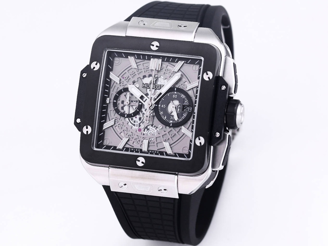 HUBLOT UBO Square Bang Unico Series Wristwatch HUBLOT UBO Square Bang Unico Series Wristwatch