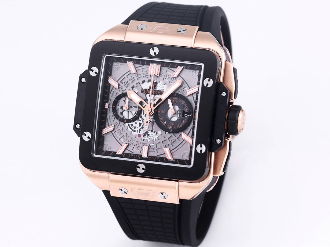 HUBLOT UBO Square Bang Unico Series Wristwatch HUBLOT UBO Square Bang Unico Series Wristwatch