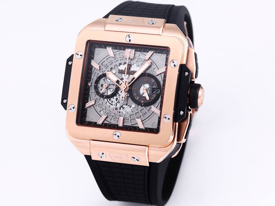 HUBLOT UBO Square Bang Unico Series Wristwatch HUBLOT UBO Square Bang Unico Series Wristwatch
