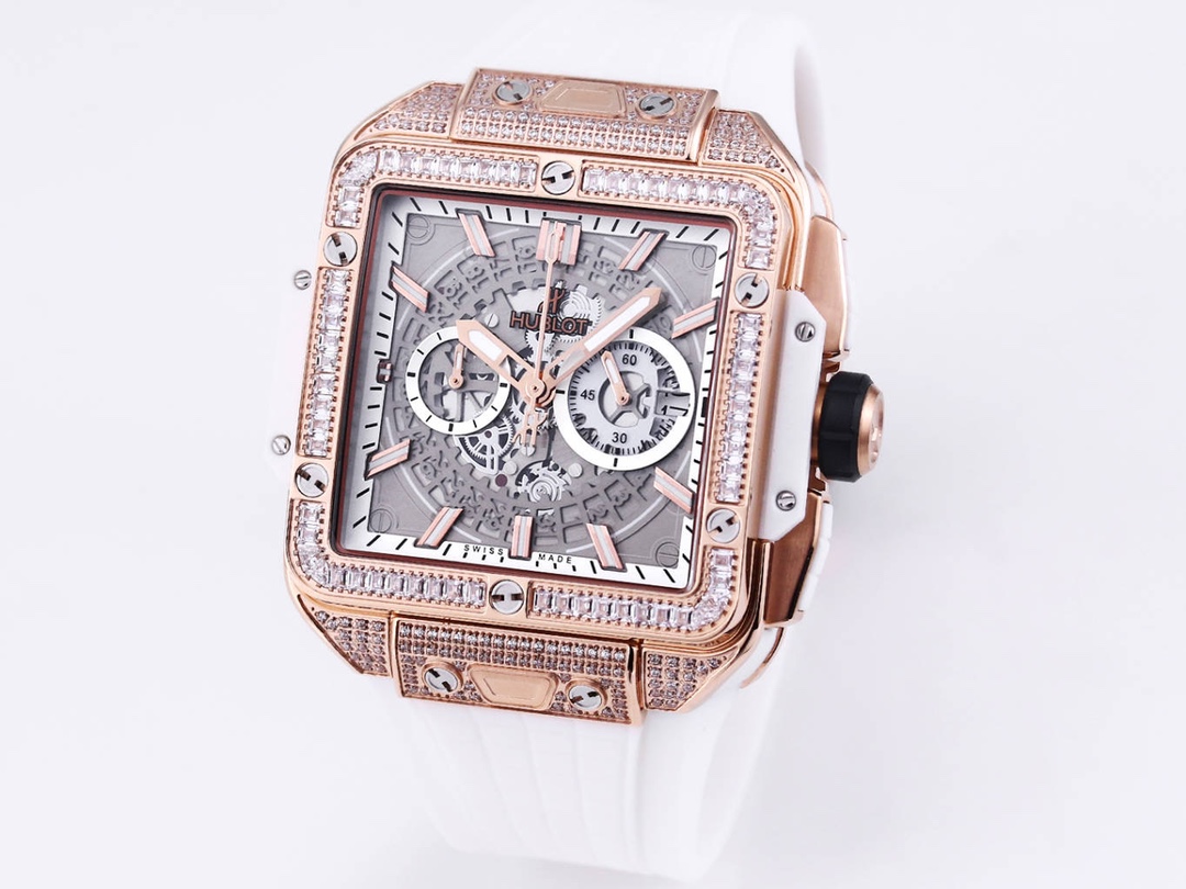 HUBLOT UBO Square Bang Unico Series Wristwatch HUBLOT UBO Square Bang Unico Series Wristwatch