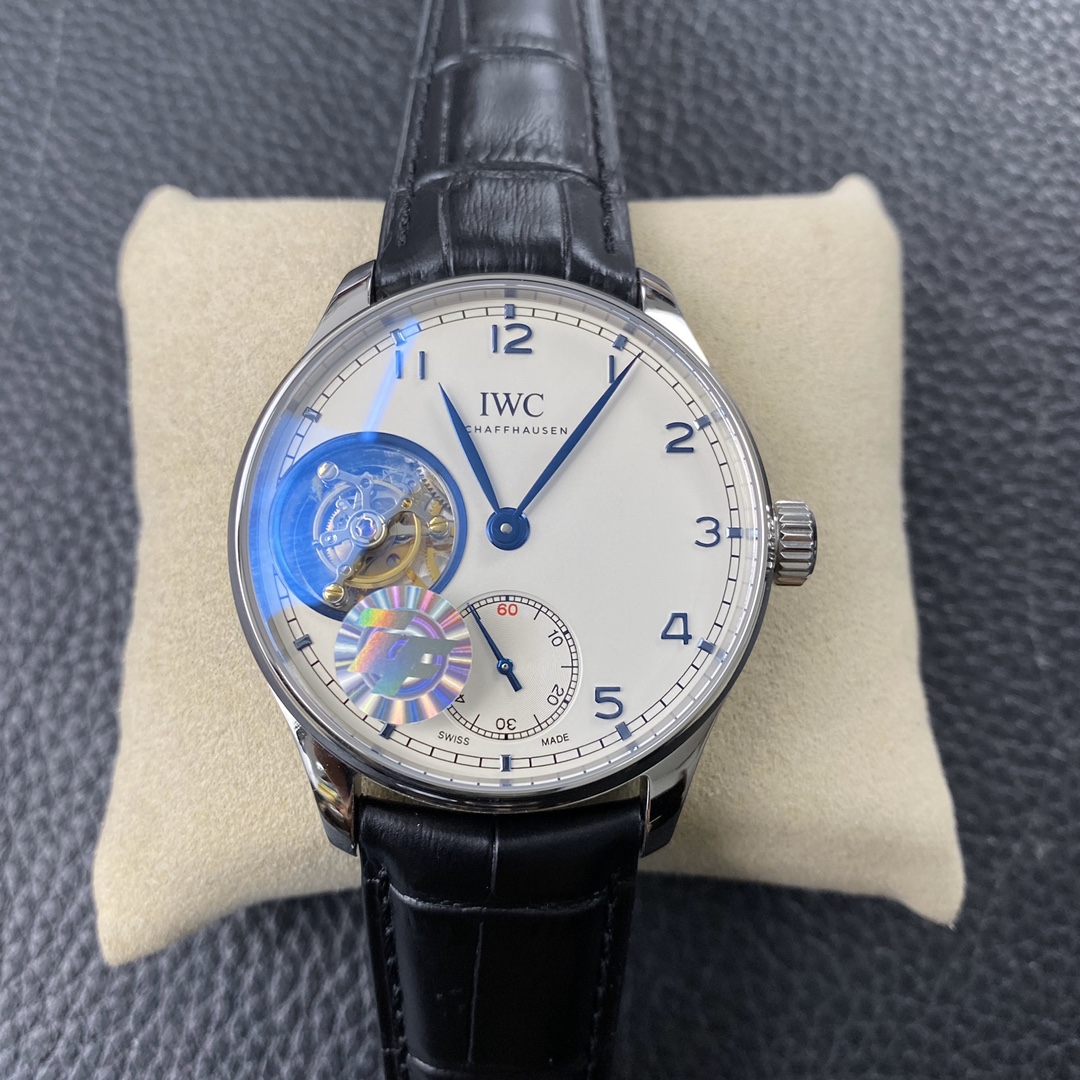 Universal Portugal 44 Series Tourbillon Precision Steel White Plate Universal Portugal 44 Series Tourbillon Precision Steel White Plate