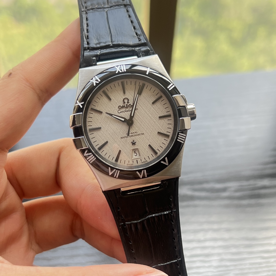 Omega Constellation series 13163412101001Crocodile LeatherGenuine Crocodile Leather Watch Omega Constellation series 13163412101001Crocodile LeatherGenuine Crocodile Leather Watch
