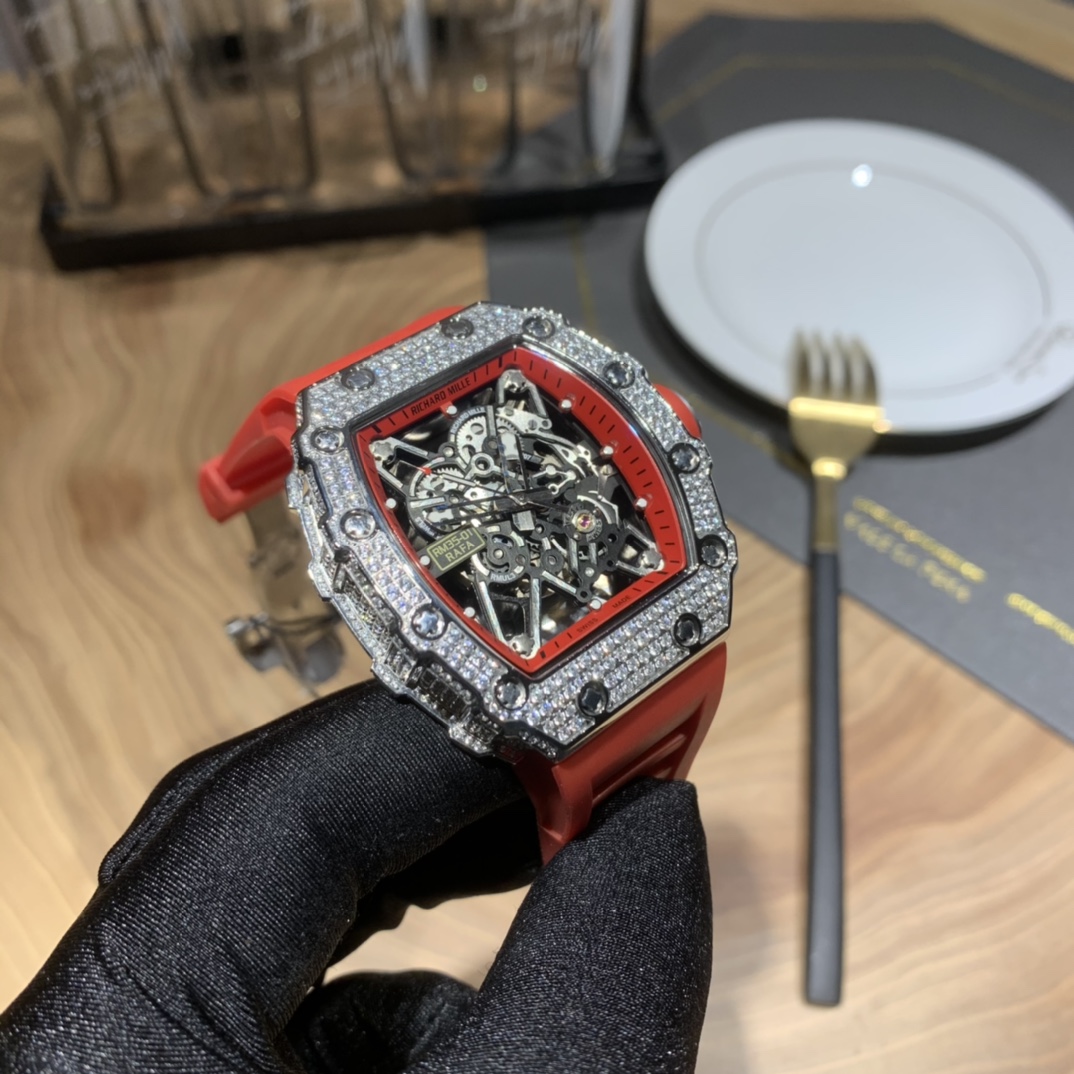 Richard Mille RM035-AMERICA5 Full Diamond-set Skeleton Watch Richard Mille RM035-AMERICA5 Full Diamond-set Skeleton Watch