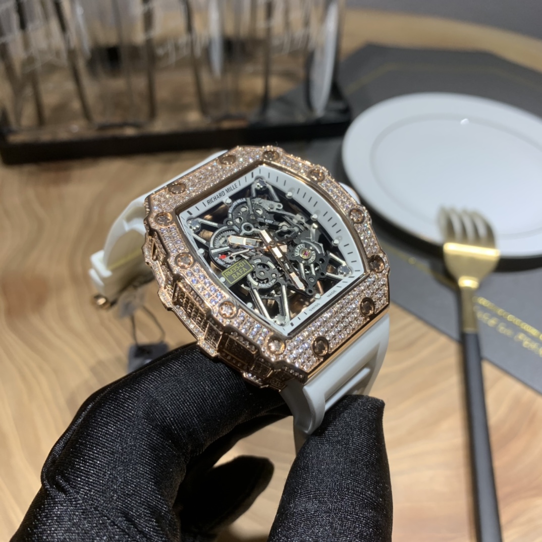 Richard Mille RM035-AMERICA5 Full Diamond-set Skeleton Watch Richard Mille RM035-AMERICA5 Full Diamond-set Skeleton Watch