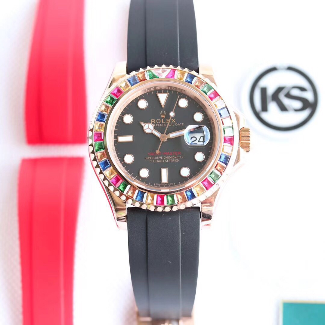 The Rolex Gold Yacht-Master, multi-color edition. The Rolex Gold Yacht-Master, multi-color edition.