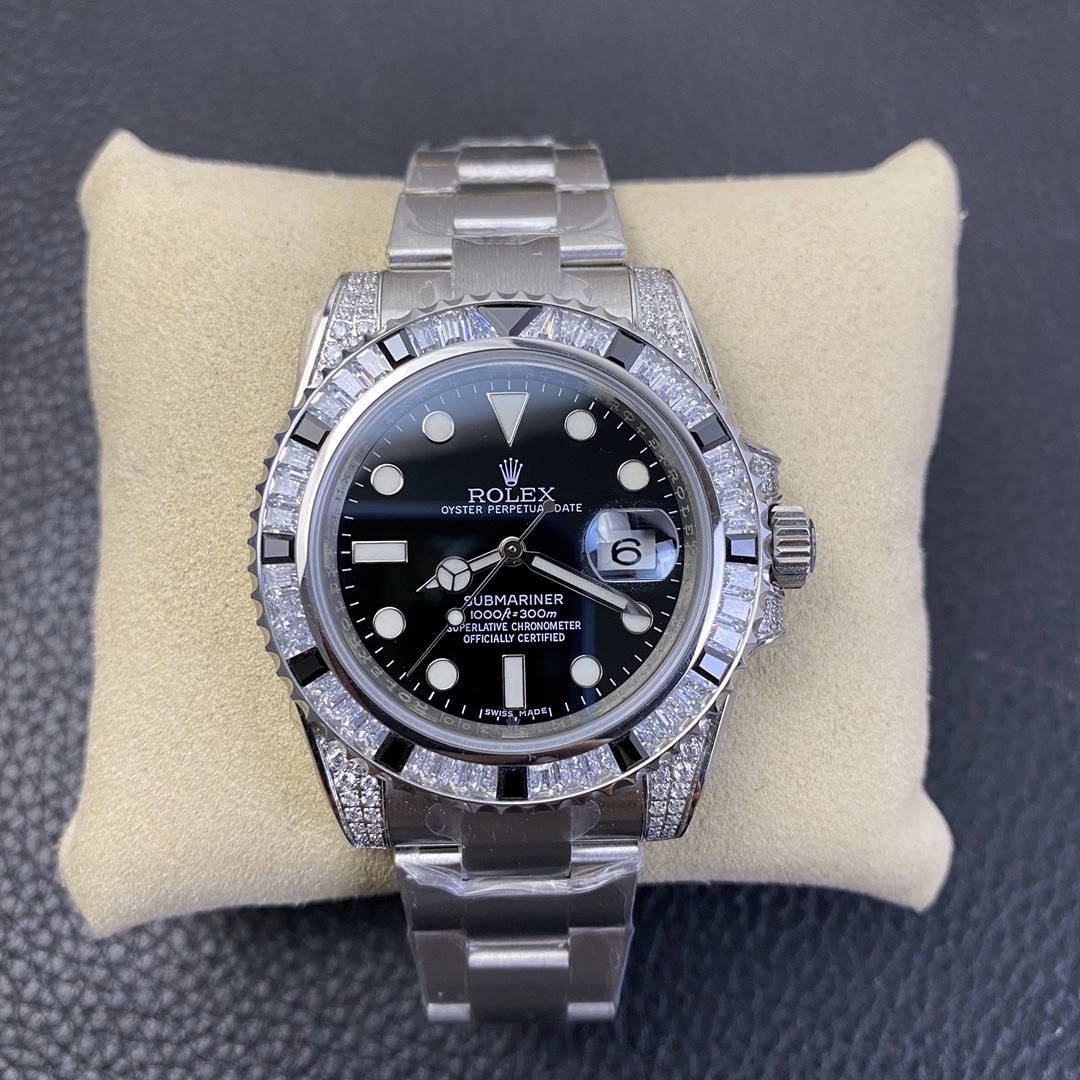 Rolex Submariner Series SUB Black Dial Diamond-set Customized Edition Rolex Submariner Series SUB Black Dial Diamond-set Customized Edition