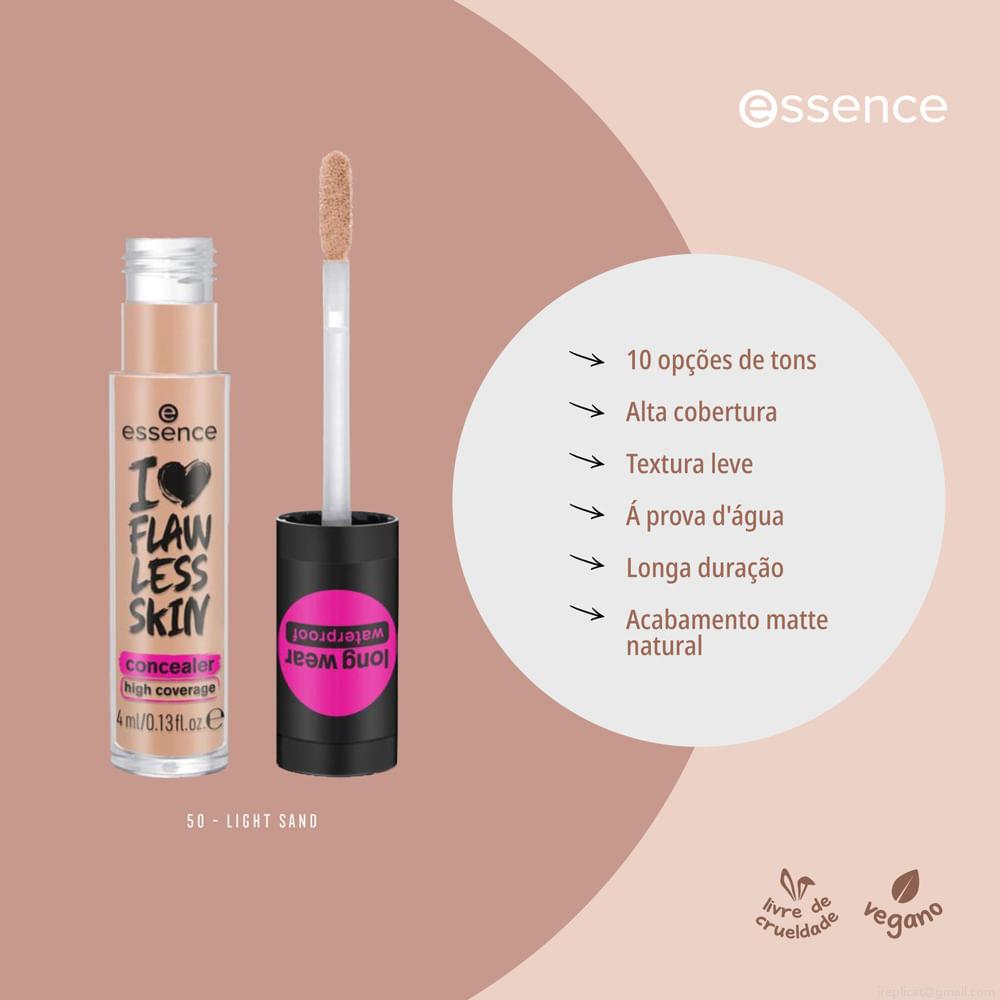 Corretivo Líquido I Love Flawless Skin Essence 50 Light Sand 4ml Corretivo Líquido I Love Flawless Skin Essence 50 Light Sand 4ml