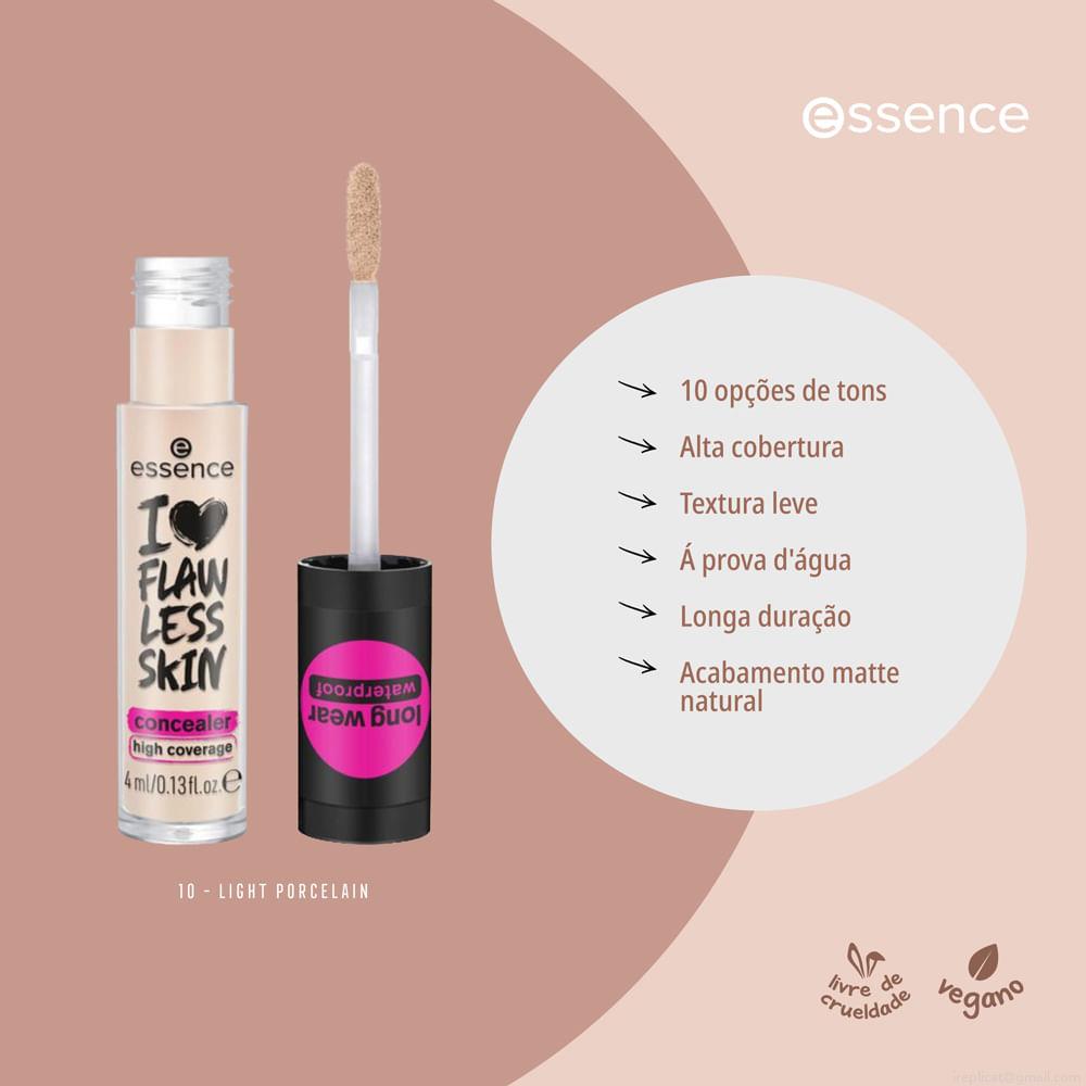 Corretivo Líquido I Love Flawless Skin Essence 10 Light Porcelain 4 ml Corretivo Líquido I Love Flawless Skin Essence 10 Light Porcelain 4 ml