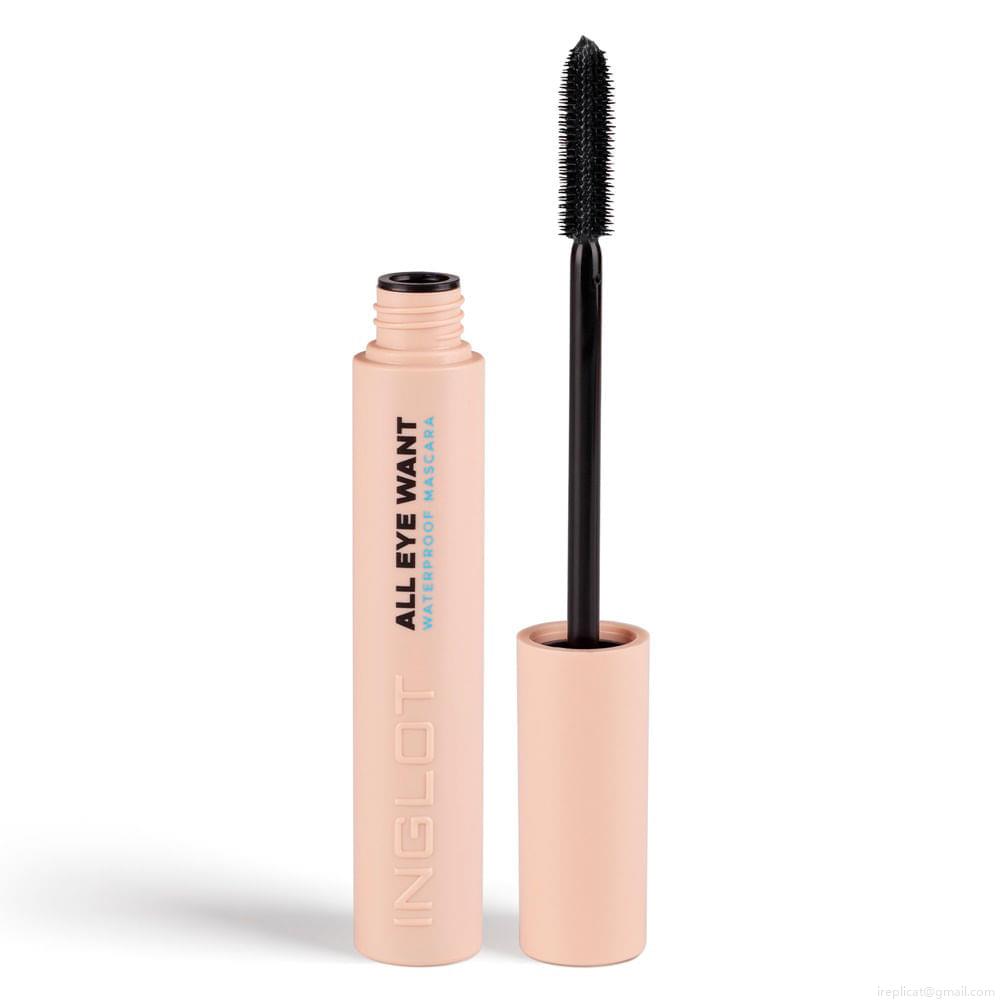 Máscara De Cílios À Prova D'água Inglot All Eye Want Preta 8,5 ml Máscara De Cílios À Prova D'água Inglot All Eye Want Preta 8,5 ml