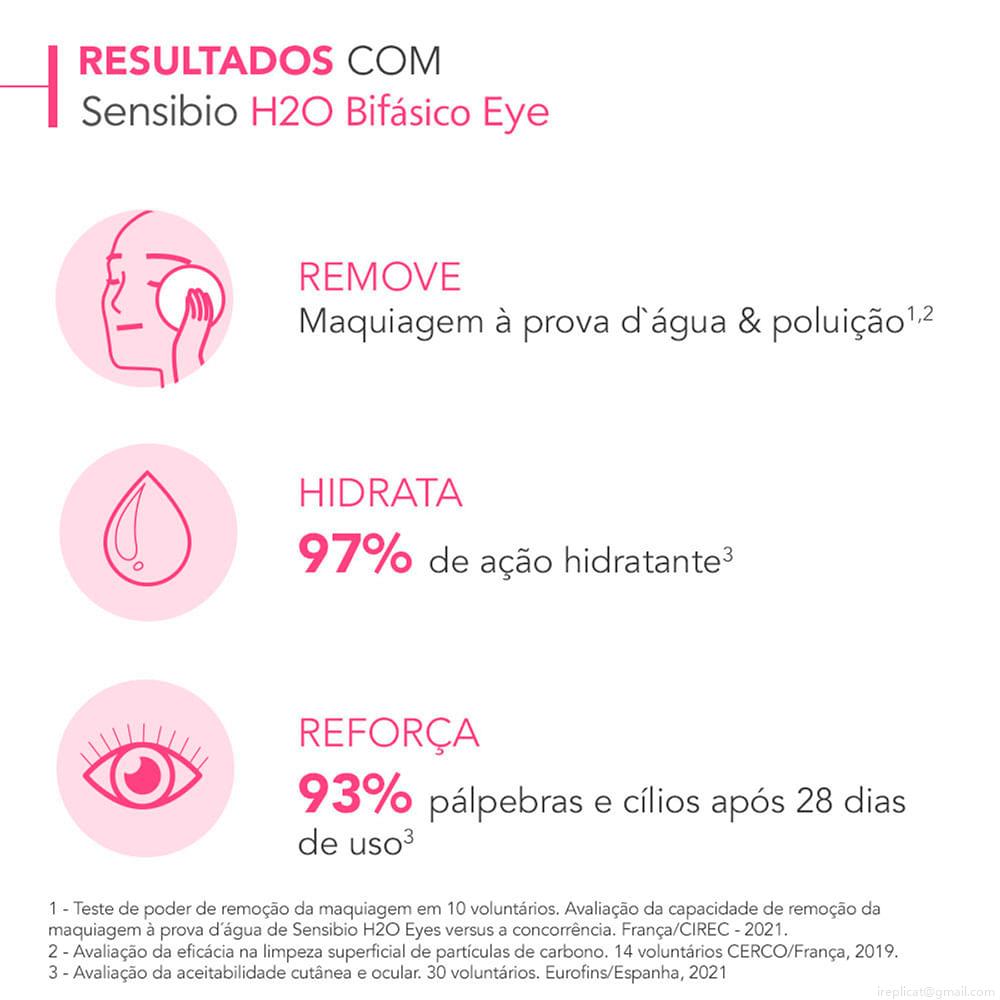 Demaquilante Bifásico Bioderma Sensibio H2O Eye 125 ml Demaquilante Bifásico Bioderma Sensibio H2O Eye 125 ml