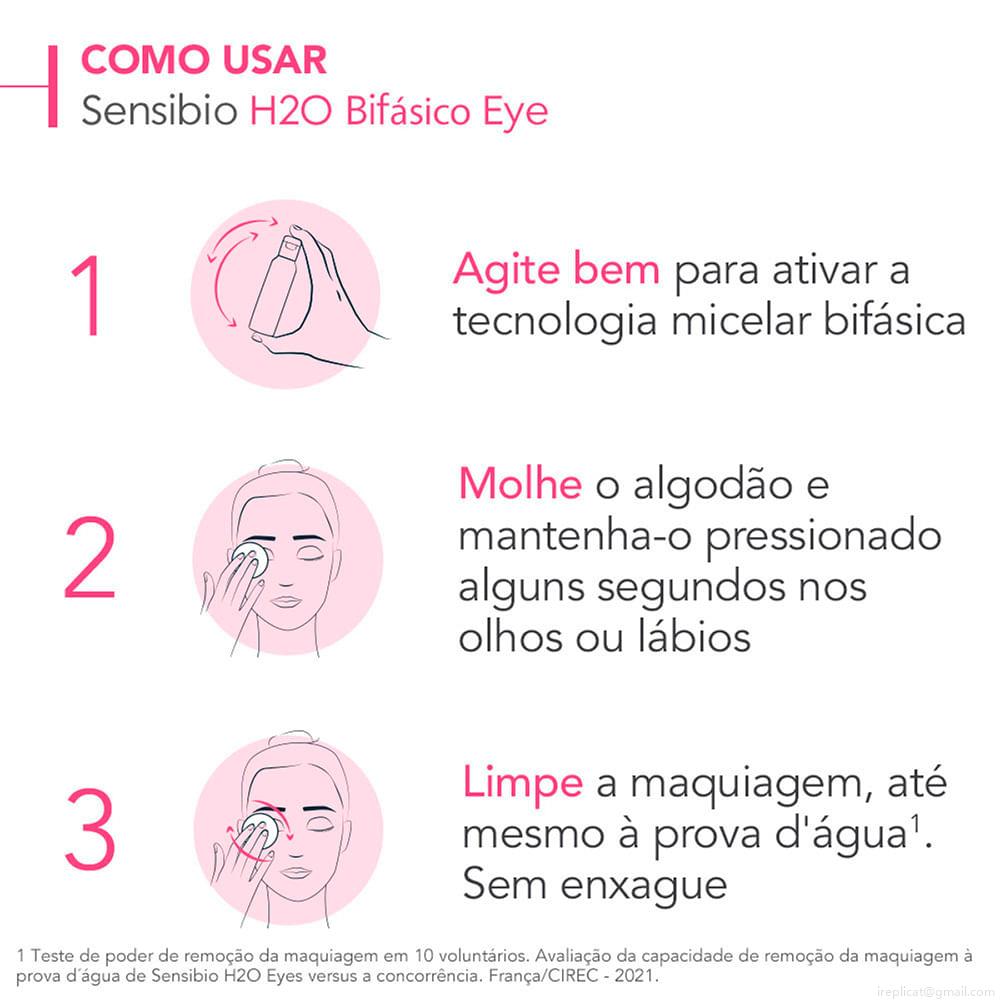 Demaquilante Bifásico Bioderma Sensibio H2O Eye 125 ml Demaquilante Bifásico Bioderma Sensibio H2O Eye 125 ml