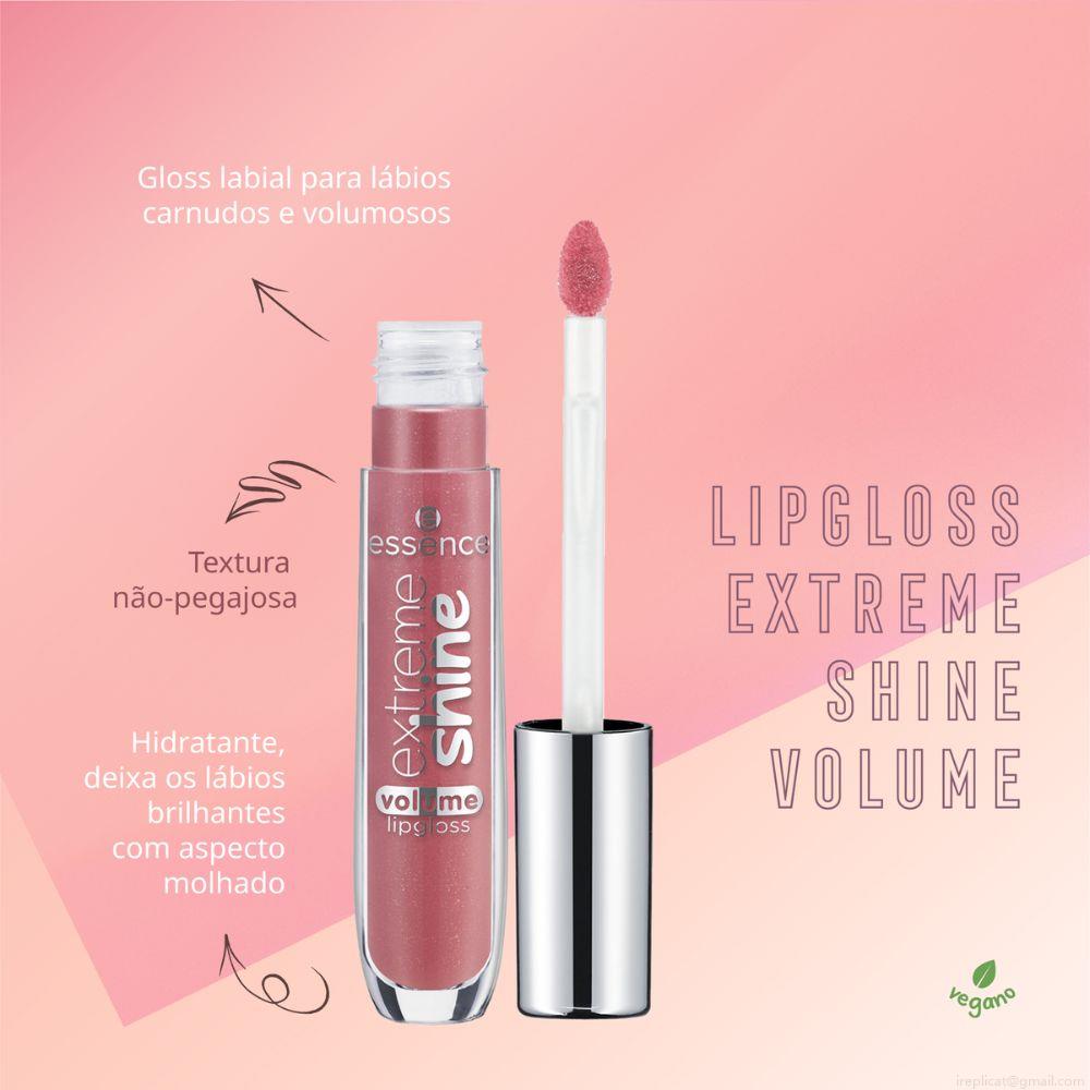 Gloss Labial Líquido Cintilante Essence Extreme Shine Volume 09 Shadow Rose 5 ml Gloss Labial Líquido Cintilante Essence Extreme Shine Volume 09 Shadow Rose 5 ml
