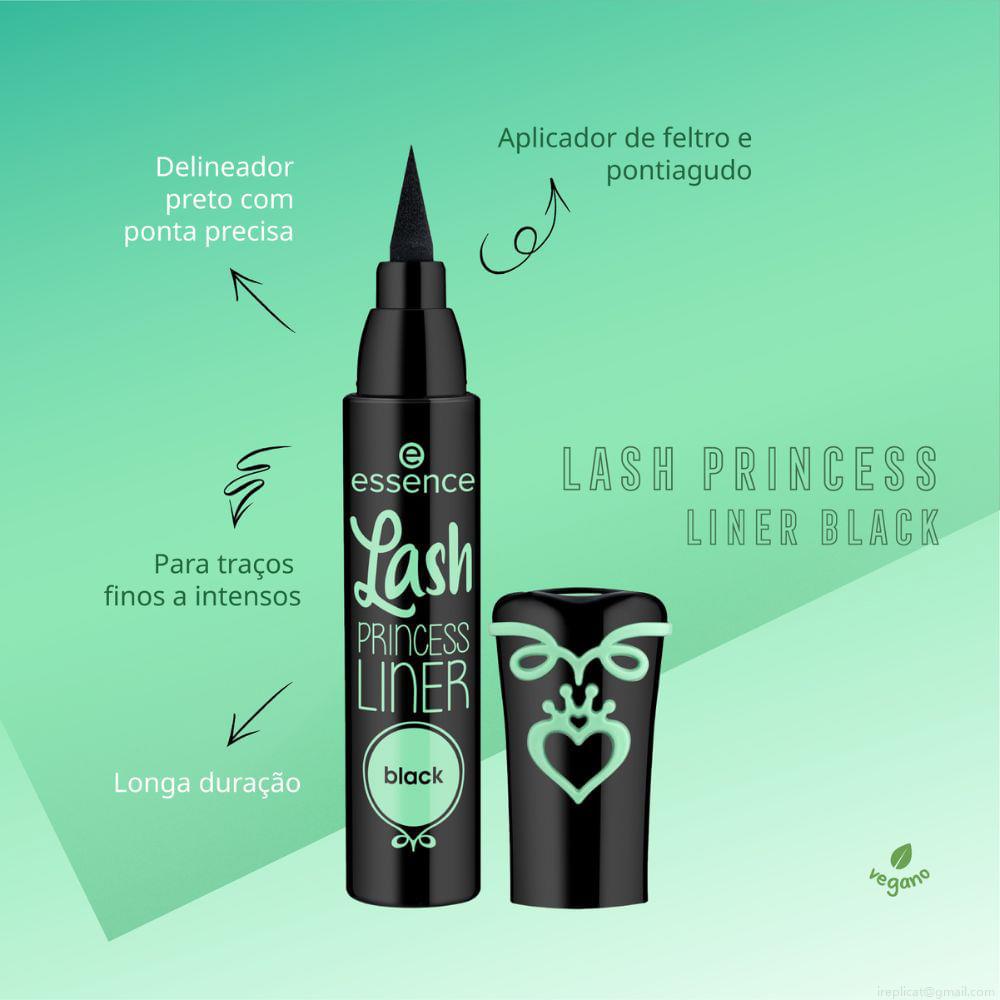 Delineador Líquido Matte Essence Lash Princess Liner Preto 3 ml Delineador Líquido Matte Essence Lash Princess Liner Preto 3 ml