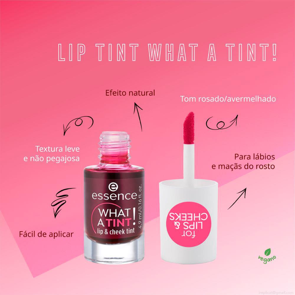 Lip Tint Líquido Essence What a Tint! 01 Pink 4,9 ml Lip Tint Líquido Essence What a Tint! 01 Pink 4,9 ml