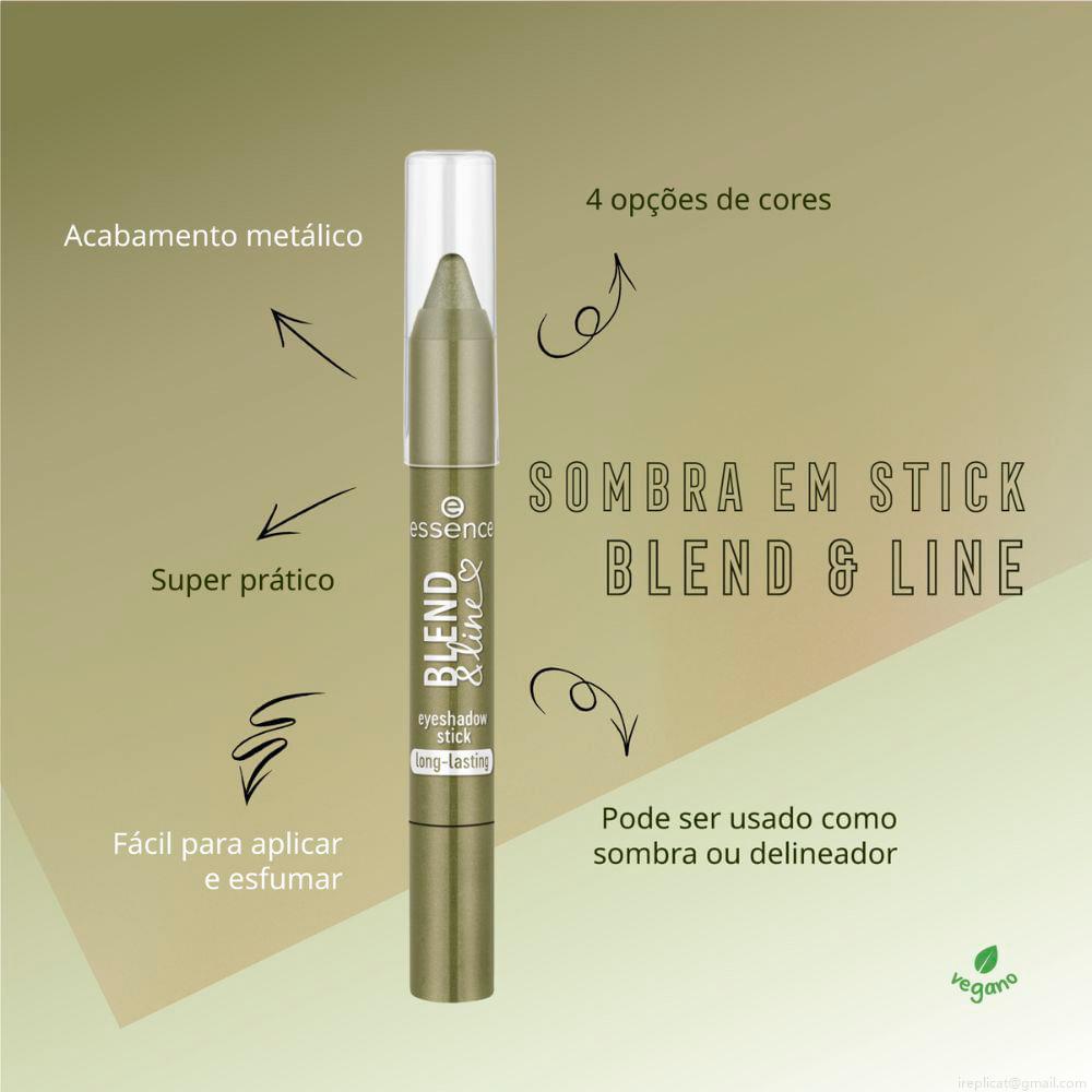 Sombra Em Bastão Essence Blend & Line 03 Feeling Leafy 1,8 g Sombra Em Bastão Essence Blend & Line 03 Feeling Leafy 1,8 g
