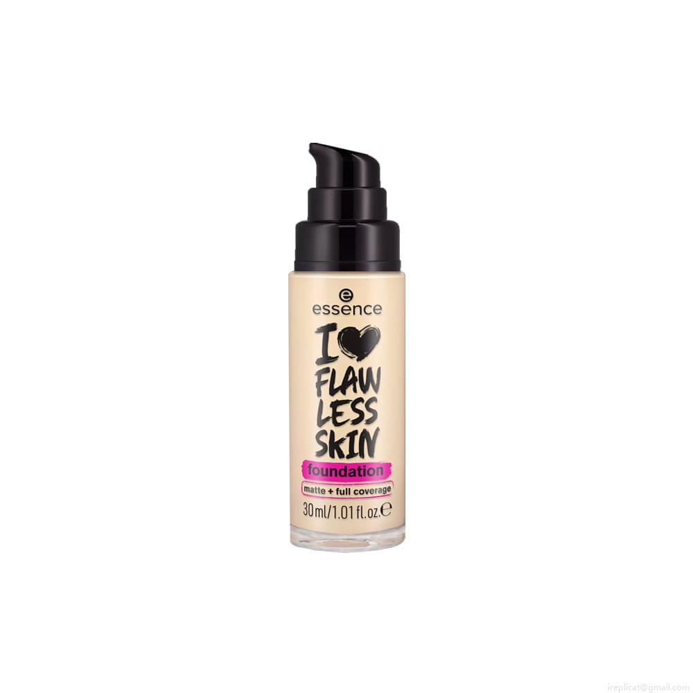 Base Líquida Matte Essence I Love Flawless Skin FPS 20 20 Medium Porcelain 30 ml Base Líquida Matte Essence I Love Flawless Skin FPS 20 20 Medium Porcelain 30 ml