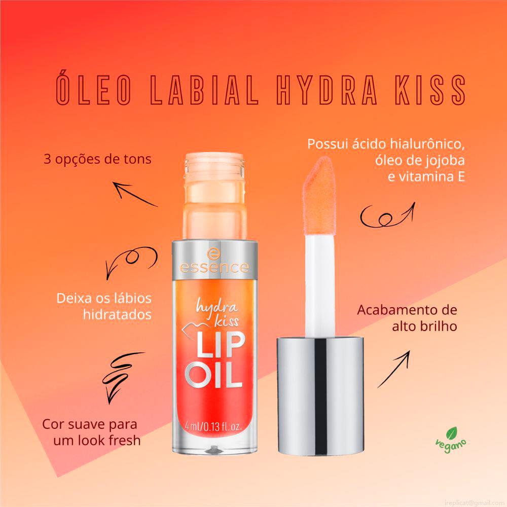Óleo Labial Cintilante Essence Hydra Kiss 02 Honey, Honey! 4 ml Óleo Labial Cintilante Essence Hydra Kiss 02 Honey, Honey! 4 ml