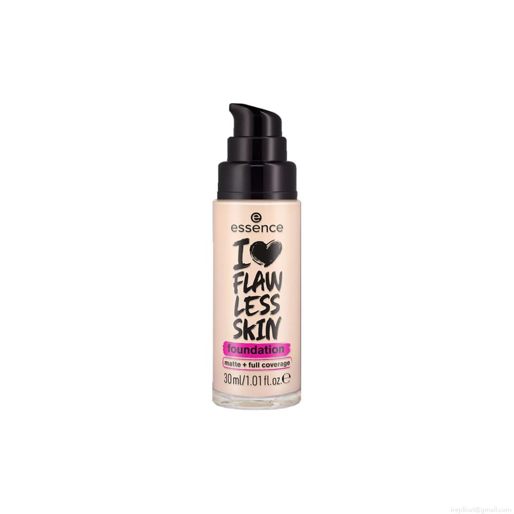 Base Líquida Matte Essence I Love Flawless Skin FPS 20 10 Light Porcelain 30 ml Base Líquida Matte Essence I Love Flawless Skin FPS 20 10 Light Porcelain 30 ml