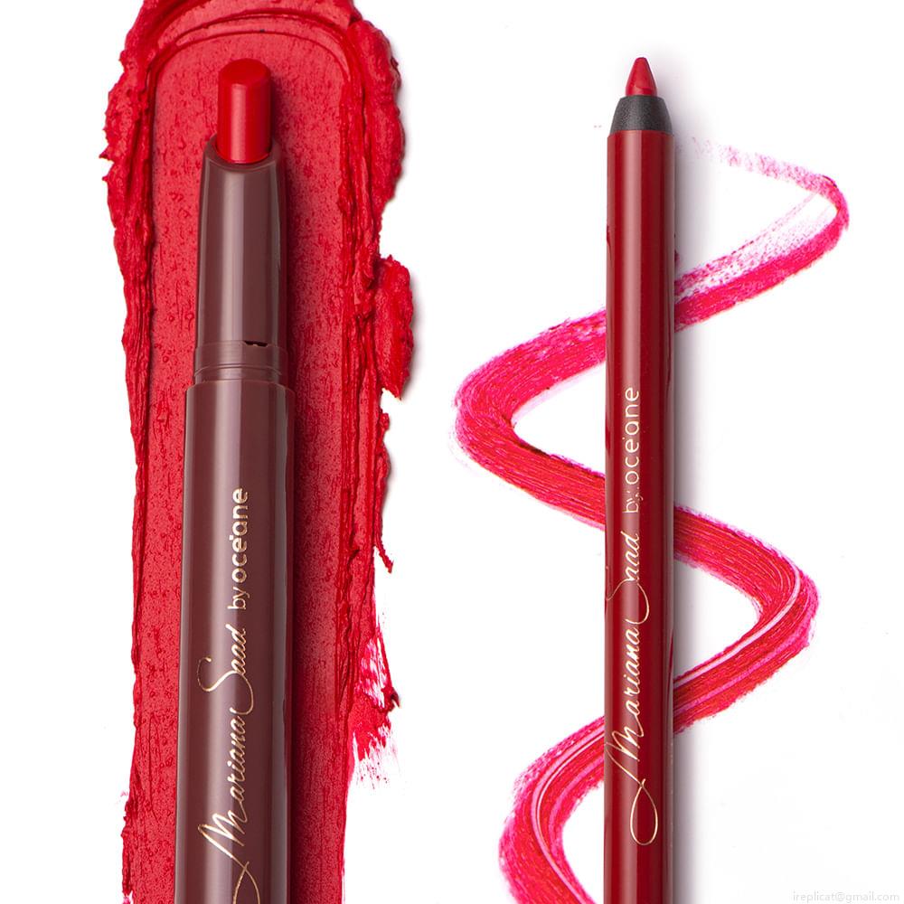 Lápis de Contorno Labial Océane Mariana Saad True Red Vermelho 2 g Lápis de Contorno Labial Océane Mariana Saad True Red Vermelho 2 g