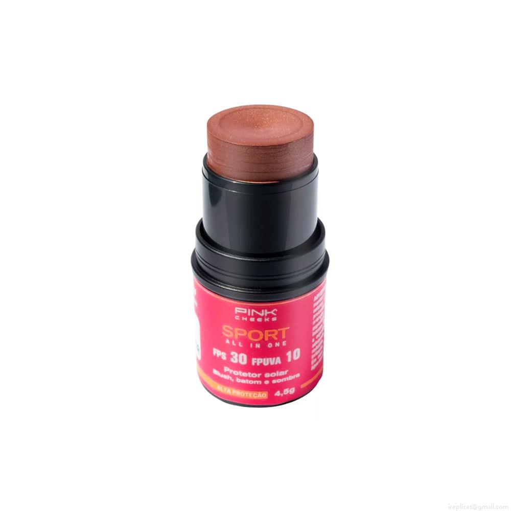 Blush em Bastão Cremoso com Protetor Solar Semi Matte Pink Cheeks Sport All In One FPS 30 FPUVA 10 Terracota 4,5 g Blush em Bastão Cremoso com Protetor Solar Semi Matte Pink Cheeks Sport All In One FPS 30 FPUVA 10 Terracota 4,5 g