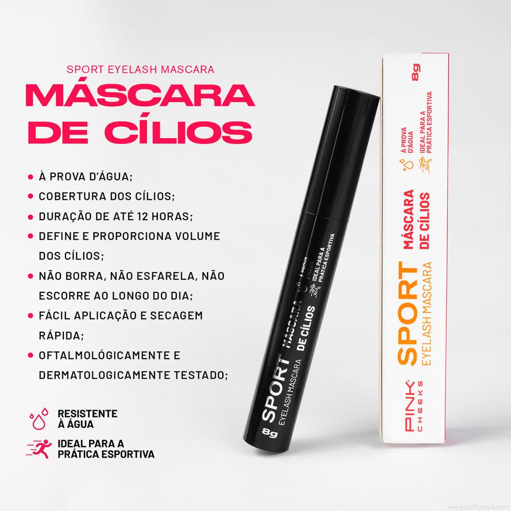 Máscara de Cílios Pink Cheeks Sport Eyelash Preto 8 g Máscara de Cílios Pink Cheeks Sport Eyelash Preto 8 g