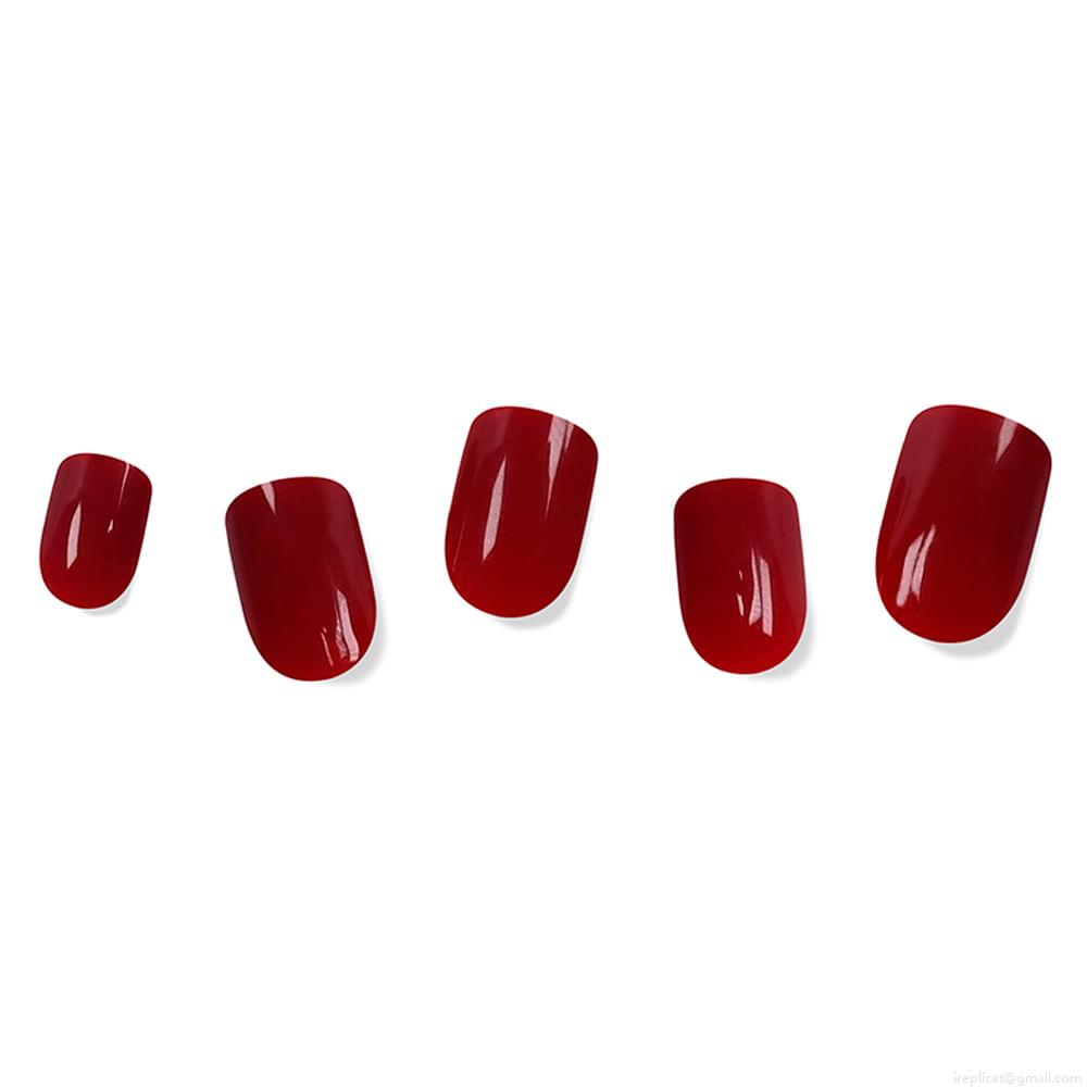 Unhas Postiças Curta Autocolante Quadrada Pintada Absolute New York Magiquick Wine Red 24 Unidades Unhas Postiças Curta Autocolante Quadrada Pintada Absolute New York Magiquick Wine Red 24 Unidades