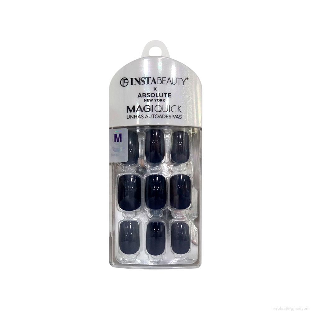 Unhas Postiças Média Autocolante Quadrada Pintada Absolute New York Magiquick Cobalt Blue 24 Unidades Unhas Postiças Média Autocolante Quadrada Pintada Absolute New York Magiquick Cobalt Blue 24 Unidades