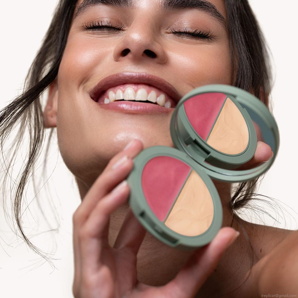 Blush e Iluminador Multifuncional Duo Care Natural Beauty Pink & Champagne 10 g Blush e Iluminador Multifuncional Duo Care Natural Beauty Pink & Champagne 10 g
