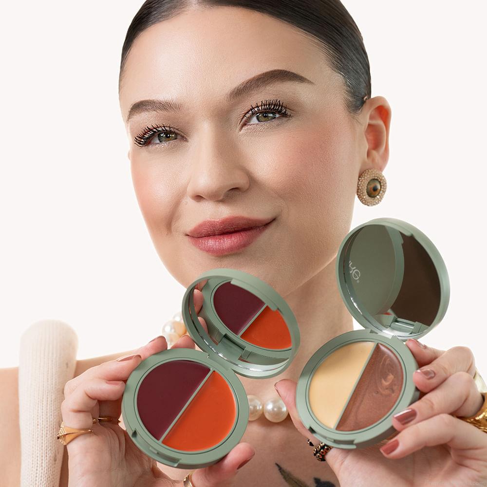 Blush e Iluminador Multifuncional Duo Care Natural Beauty Orange & Plum 10 g Blush e Iluminador Multifuncional Duo Care Natural Beauty Orange & Plum 10 g