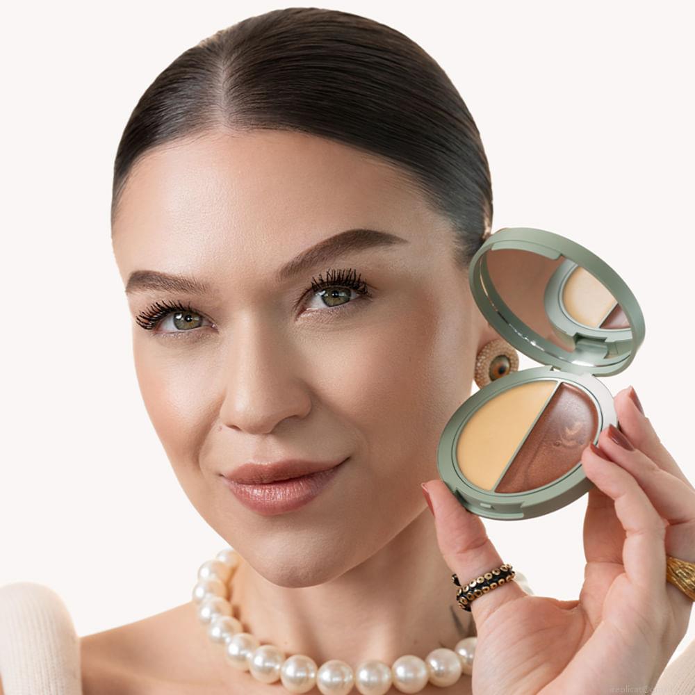 Blush e Iluminador Multifuncional Duo Care Natural Beauty Crystal & Gold 10 g Blush e Iluminador Multifuncional Duo Care Natural Beauty Crystal & Gold 10 g