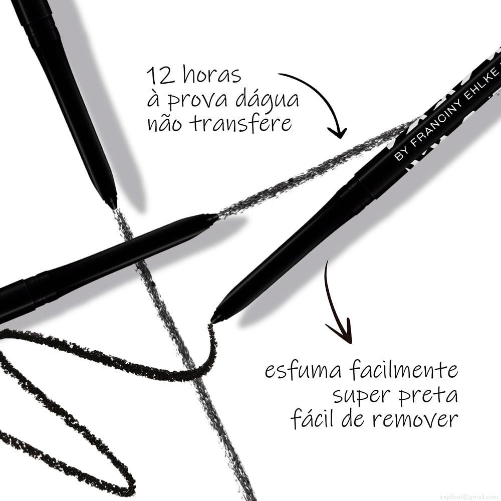 Lapiseira Retrátil para Olhos Cremosa Fran by Franciny Ehlke Black 35 g Lapiseira Retrátil para Olhos Cremosa Fran by Franciny Ehlke Black 35 g