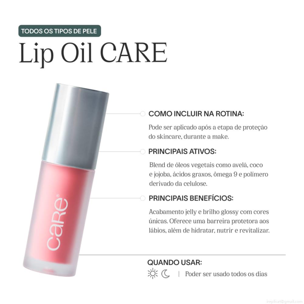 Lip Oil Care Natural Beauty Clear Pink 4,2 ml Lip Oil Care Natural Beauty Clear Pink 4,2 ml